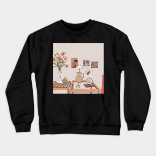 Minimalist Korean Still Life Scene Crewneck Sweatshirt